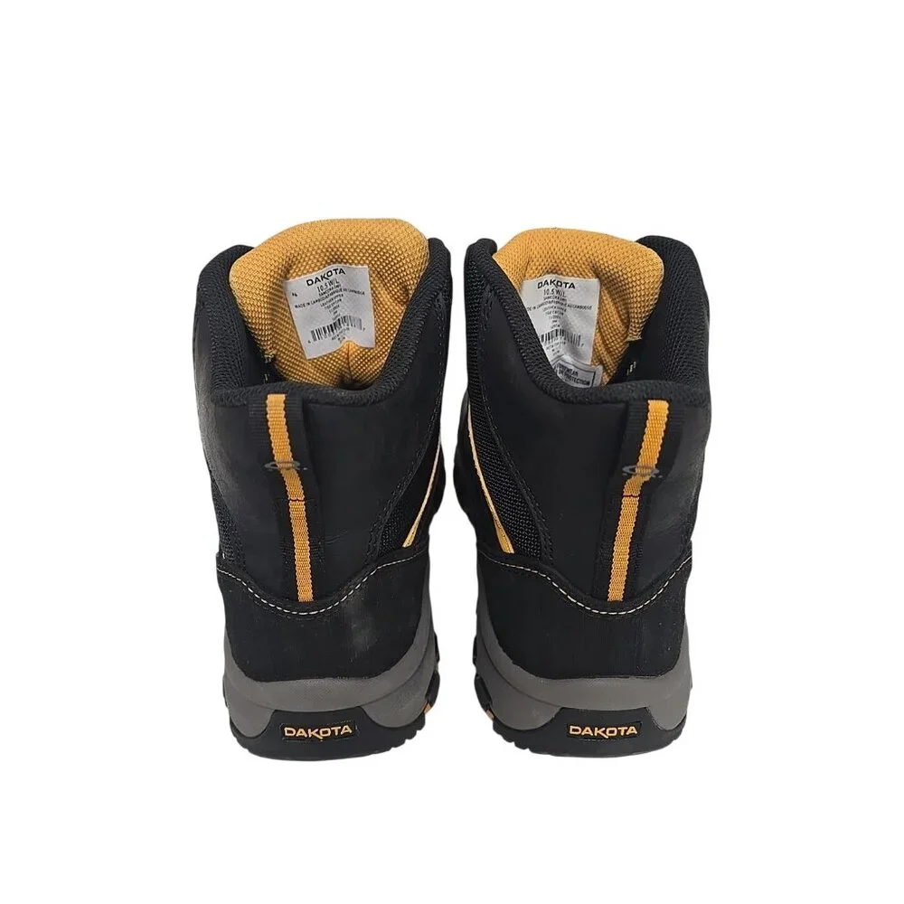 Dakota Men's Steel Toe Steel Plate Mid Cut Safety Hiker Boots 2401 Black 10.5W/L - Picture 3 of 8